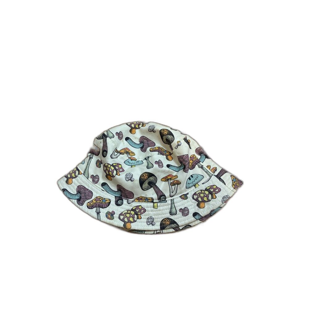 A.LAB Zumiez Shroomy Mushroom Bucket Hat White Trippy Hippy Hat Summer Festival